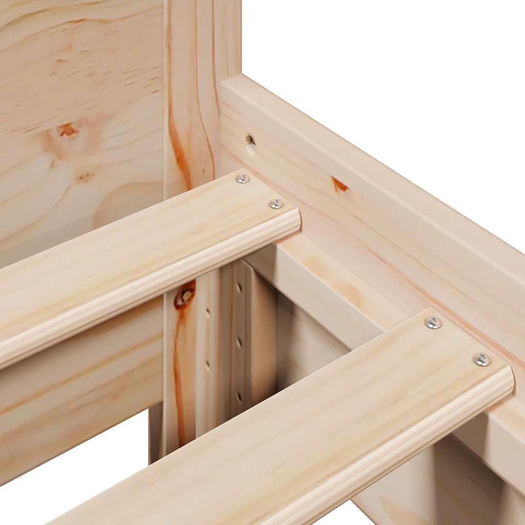 Cadre de lit sans matelas 120x190 cm bois de pin massif - XIOS