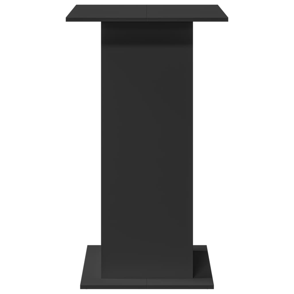 Table de bar avec rangement noir 60x60x102 cm bois d’ingénierie - XIOS