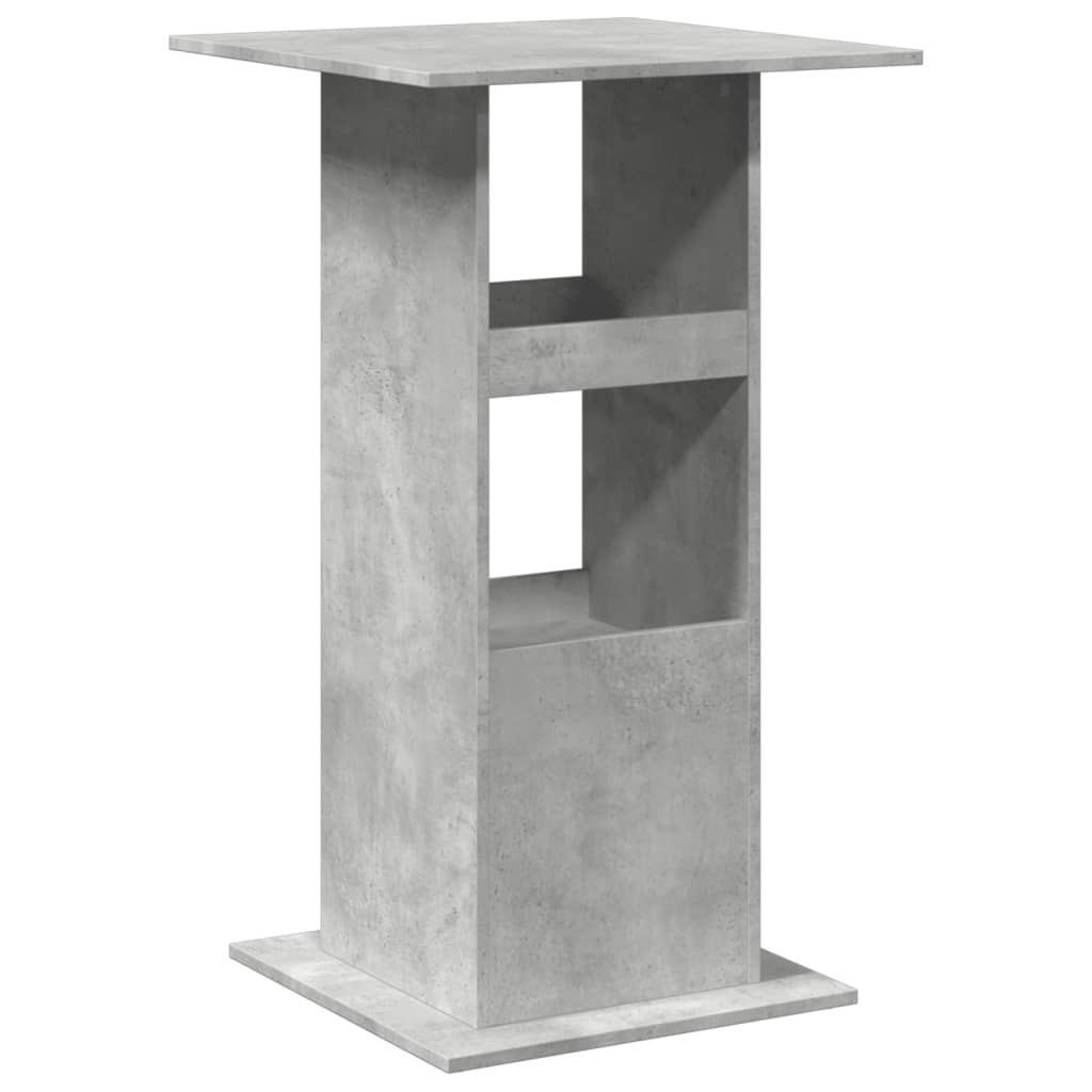 Table de bar avec rangement gris béton bois d'ingénierie - XIOS