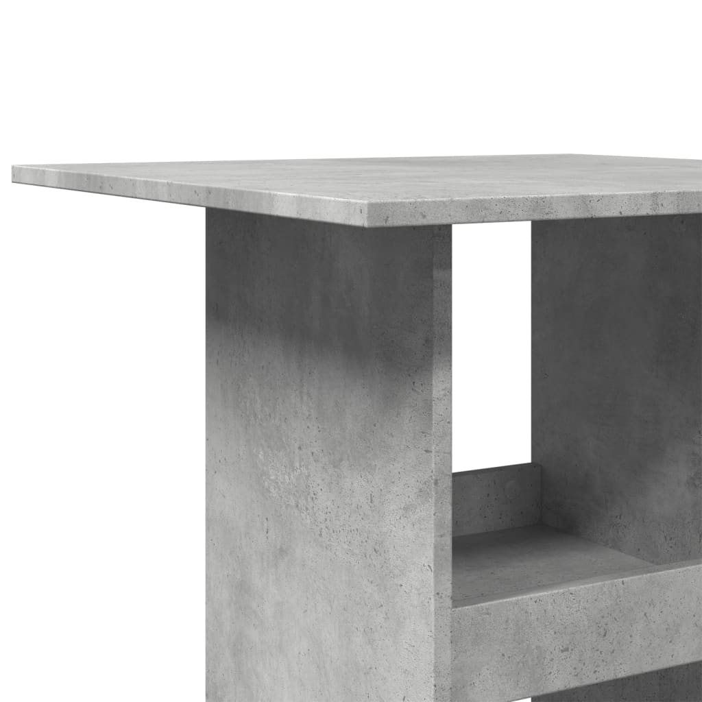 Table de bar avec rangement gris béton bois d'ingénierie - XIOS