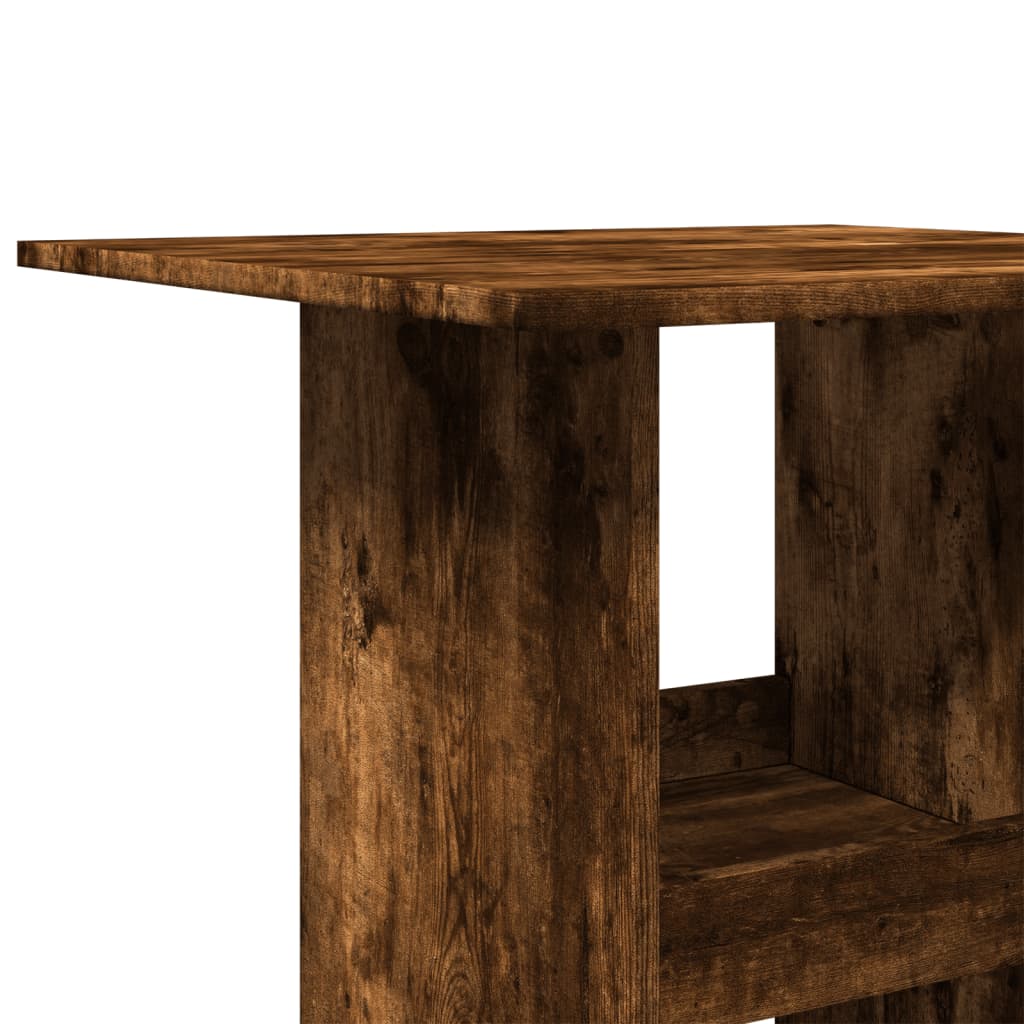 Table de bar avec rangement chêne fumé bois d’ingénierie - XIOS