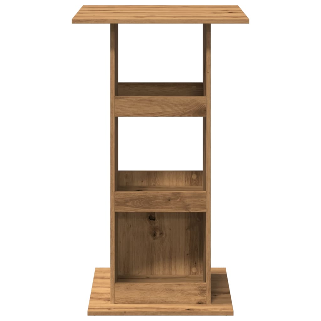 Table de bar avec rangement chêne artisanal bois d’ingénierie - XIOS