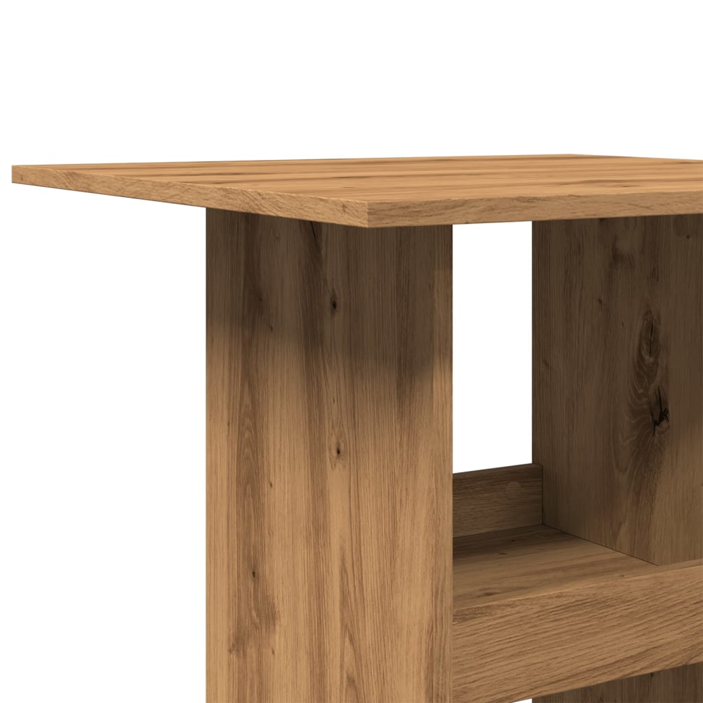 Table de bar avec rangement chêne artisanal bois d’ingénierie - XIOS