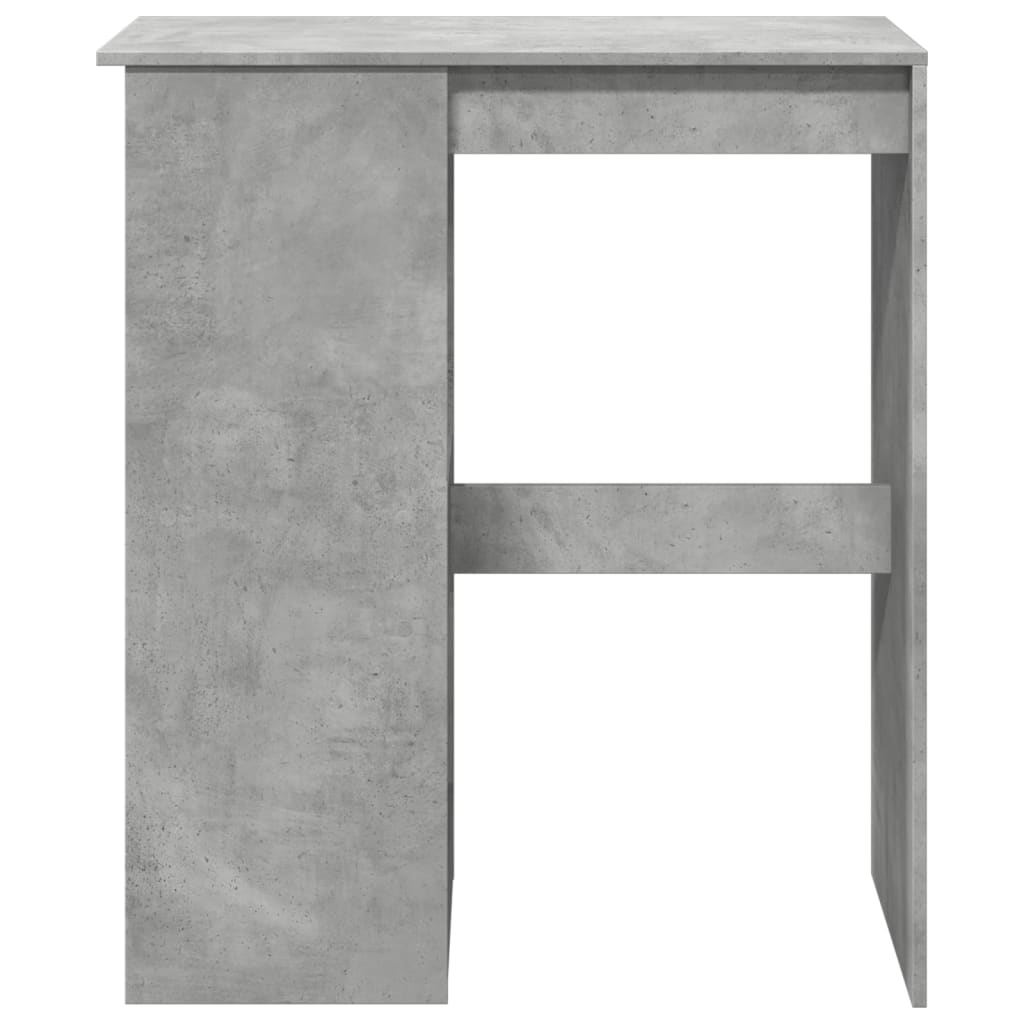 Table de bar avec étagères gris béton bois d'ingénierie - XIOS