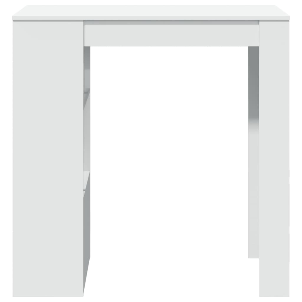 Table de bar avec étagères blanc bois d'ingénierie - XIOS