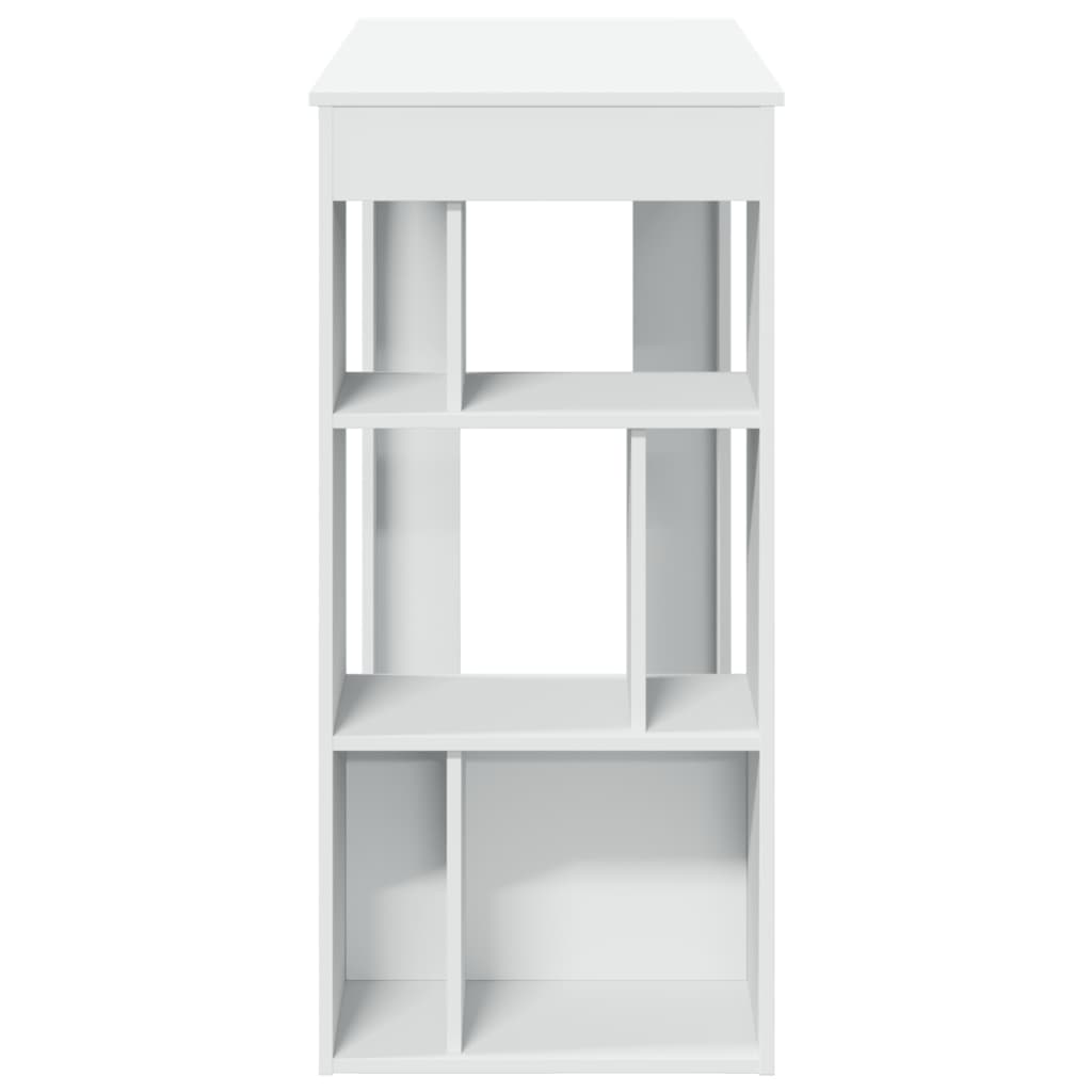 Table de bar avec étagères blanc bois d'ingénierie - XIOS