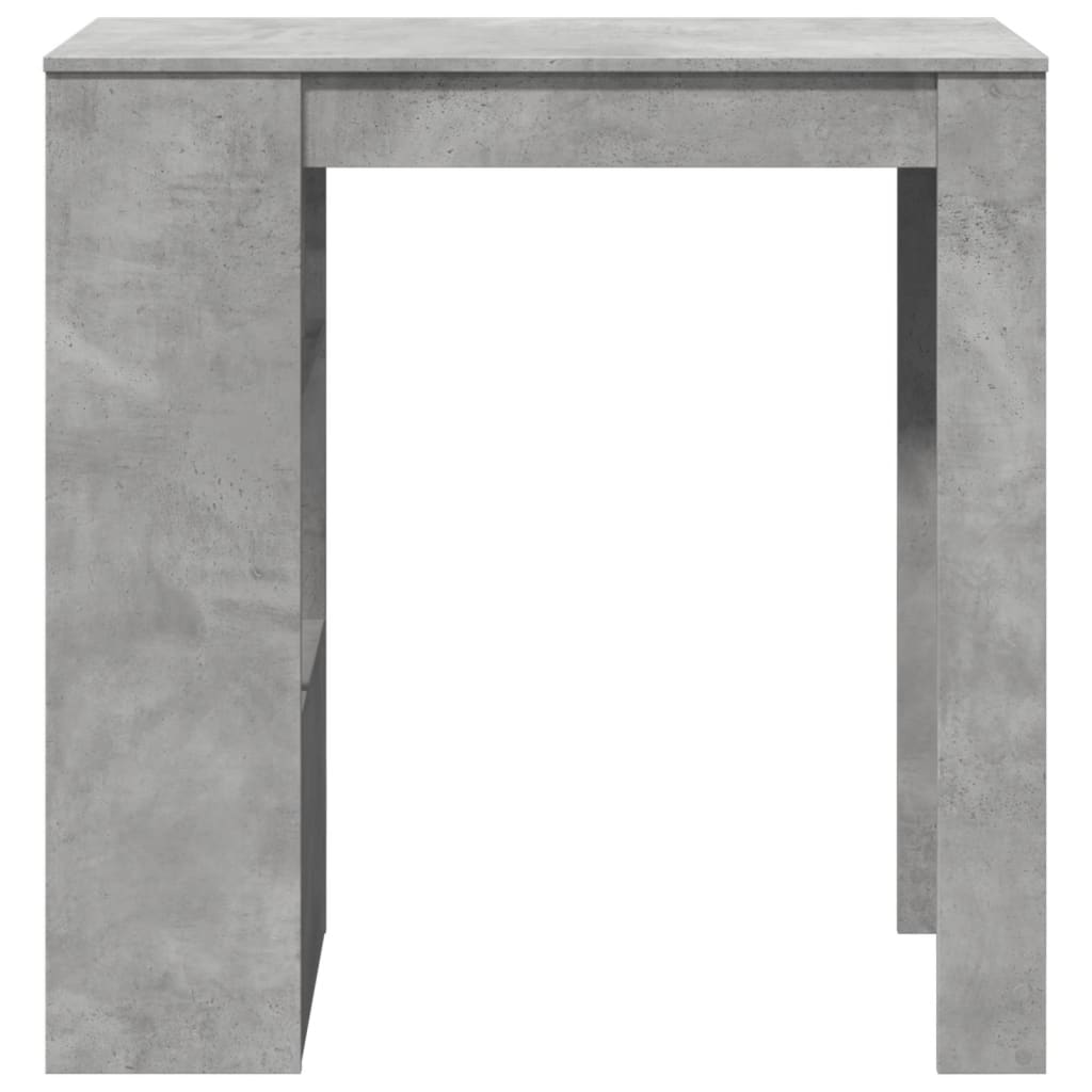 Table de bar avec étagères gris béton bois d'ingénierie - XIOS