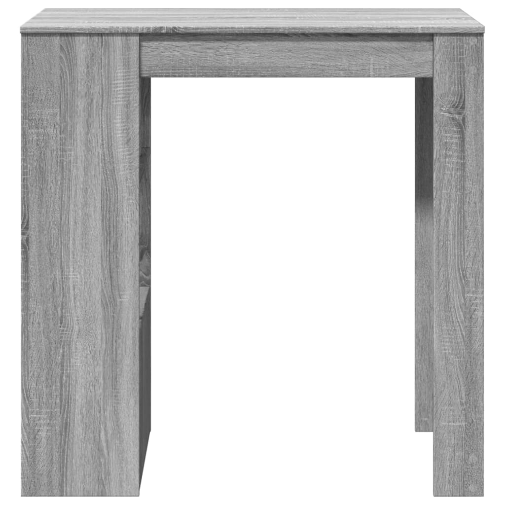Table de bar avec étagères sonoma gris bois d'ingénierie - XIOS
