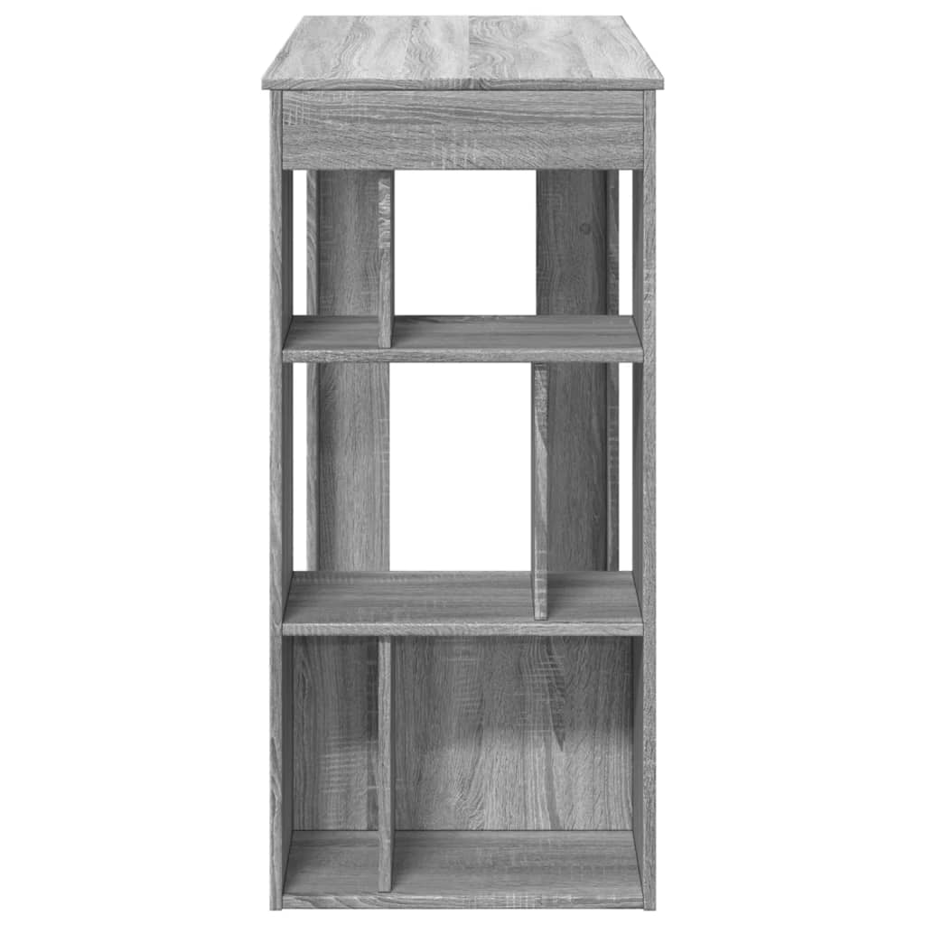 Table de bar avec étagères sonoma gris bois d'ingénierie - XIOS