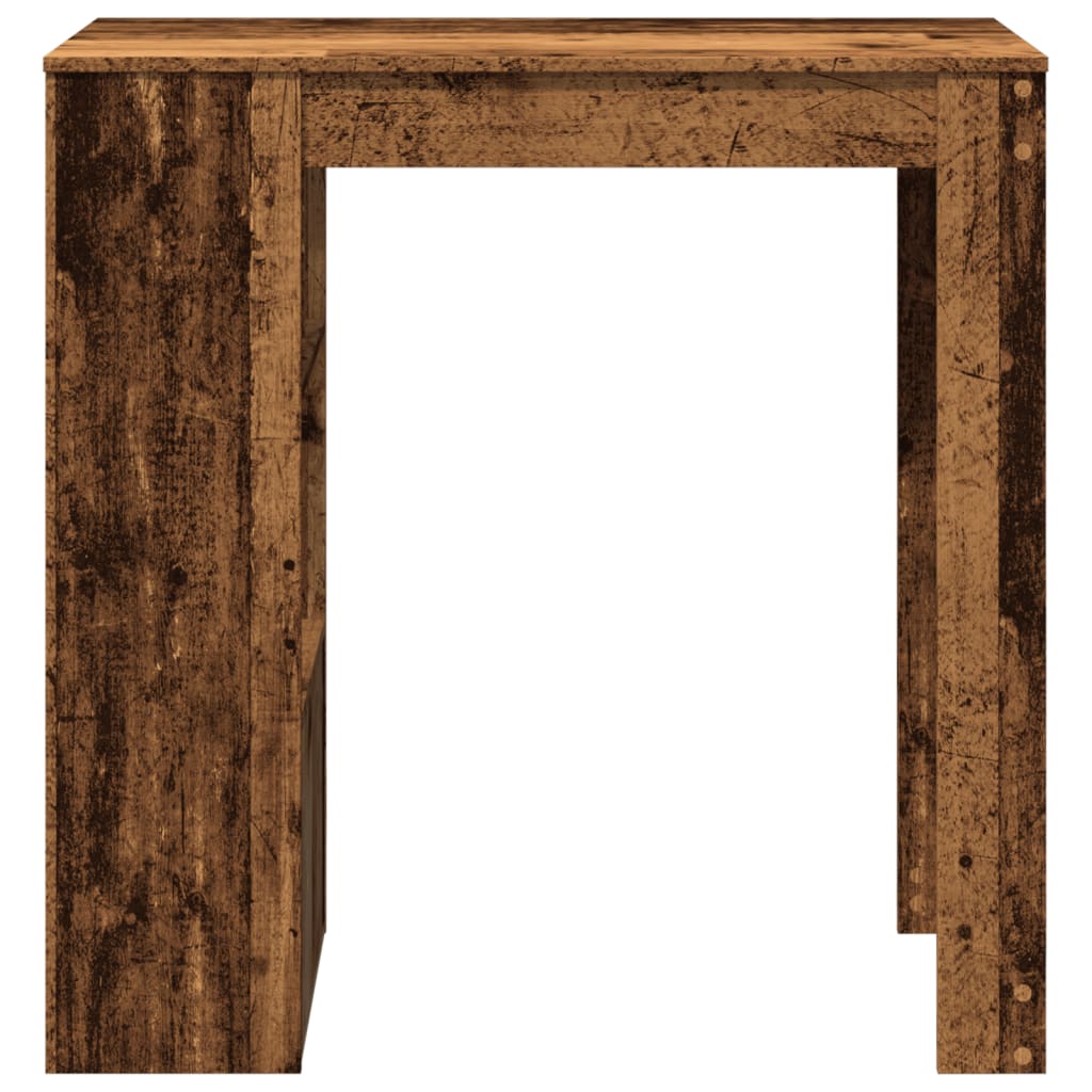 Table de bar avec étagères vieux bois bois d'ingénierie - XIOS