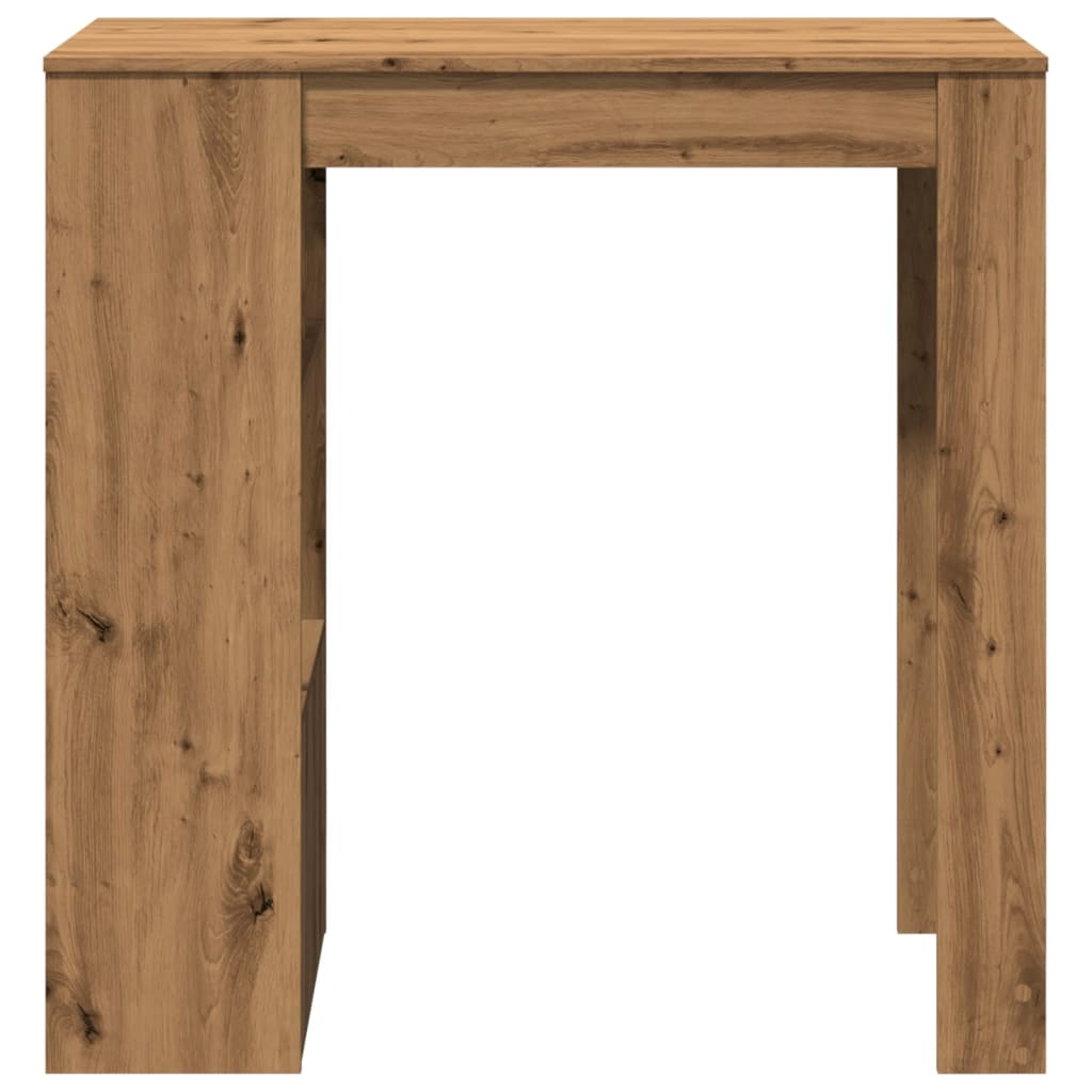 Table de bar avec étagères chêne artisanal bois d'ingénierie - XIOS