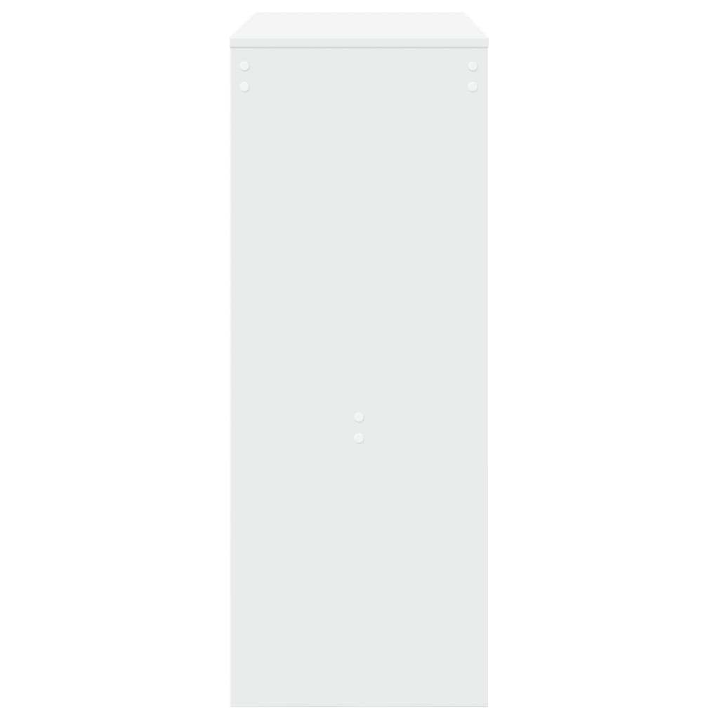 Table de bar et étagères blanc 90x40x103,5 cm bois d'ingénierie - XIOS