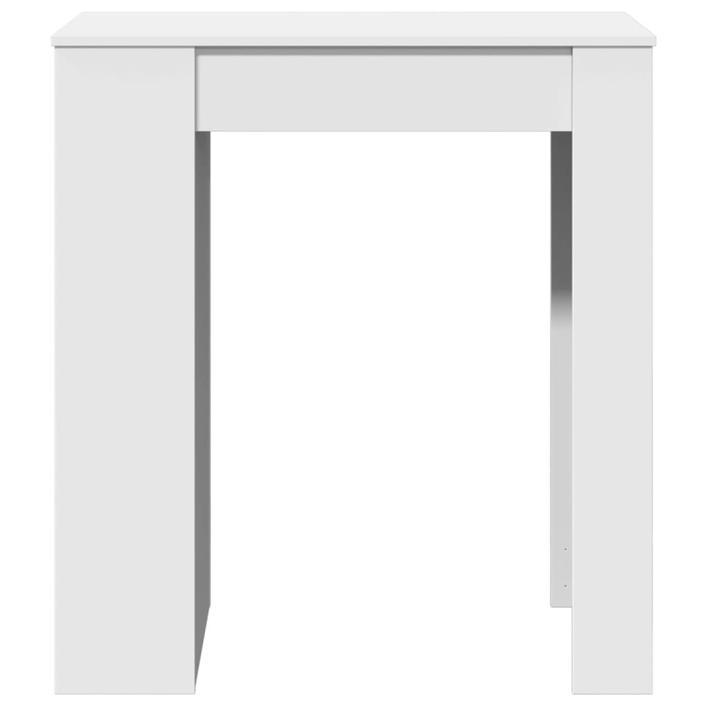 Table de bar avec étagères blanc bois d'ingénierie - XIOS