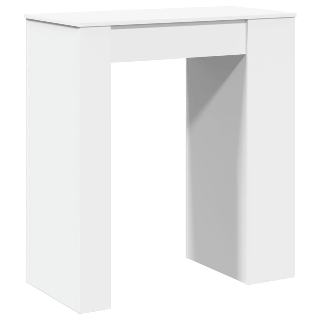 Table de bar avec étagères blanc bois d'ingénierie - XIOS