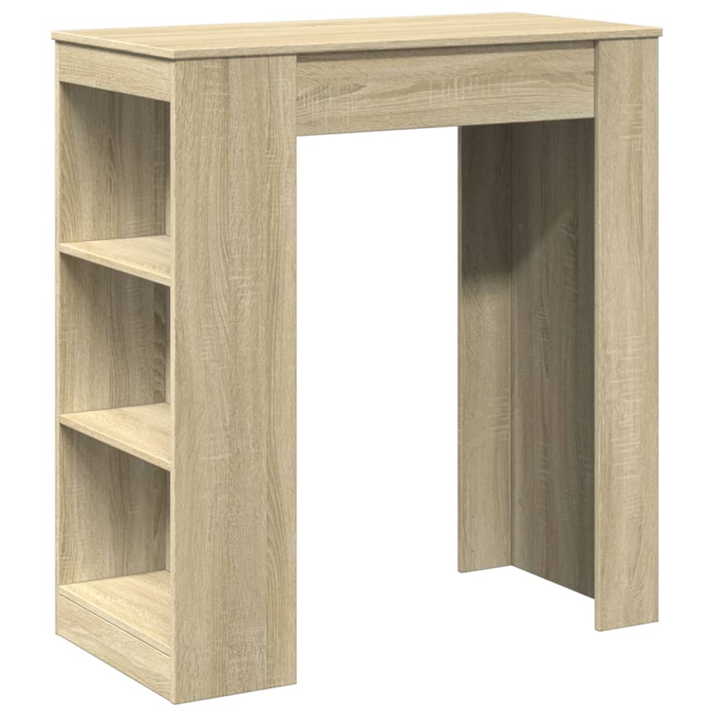 Table de bar avec étagères chêne sonoma bois d'ingénierie - XIOS
