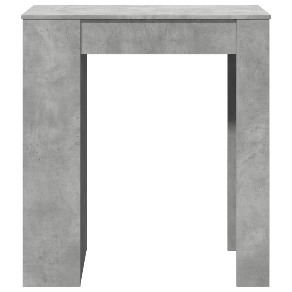 Table de bar avec étagères gris béton bois d'ingénierie - XIOS