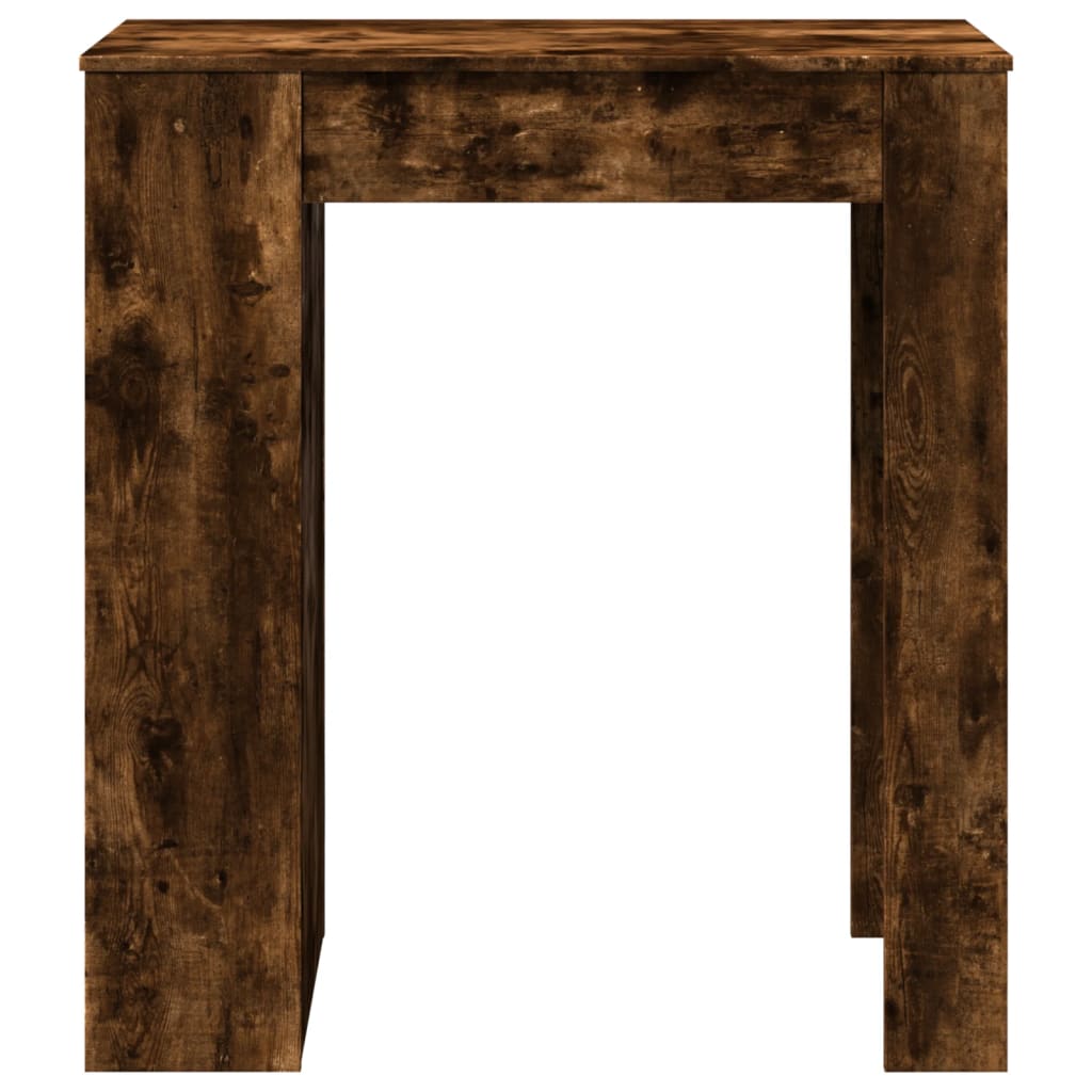 Table de bar avec étagères chêne fumé bois d'ingénierie - XIOS