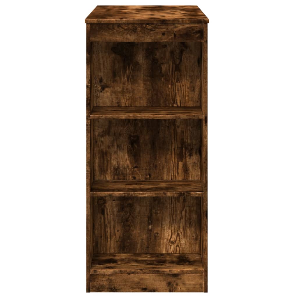 Table de bar avec étagères chêne fumé bois d'ingénierie - XIOS