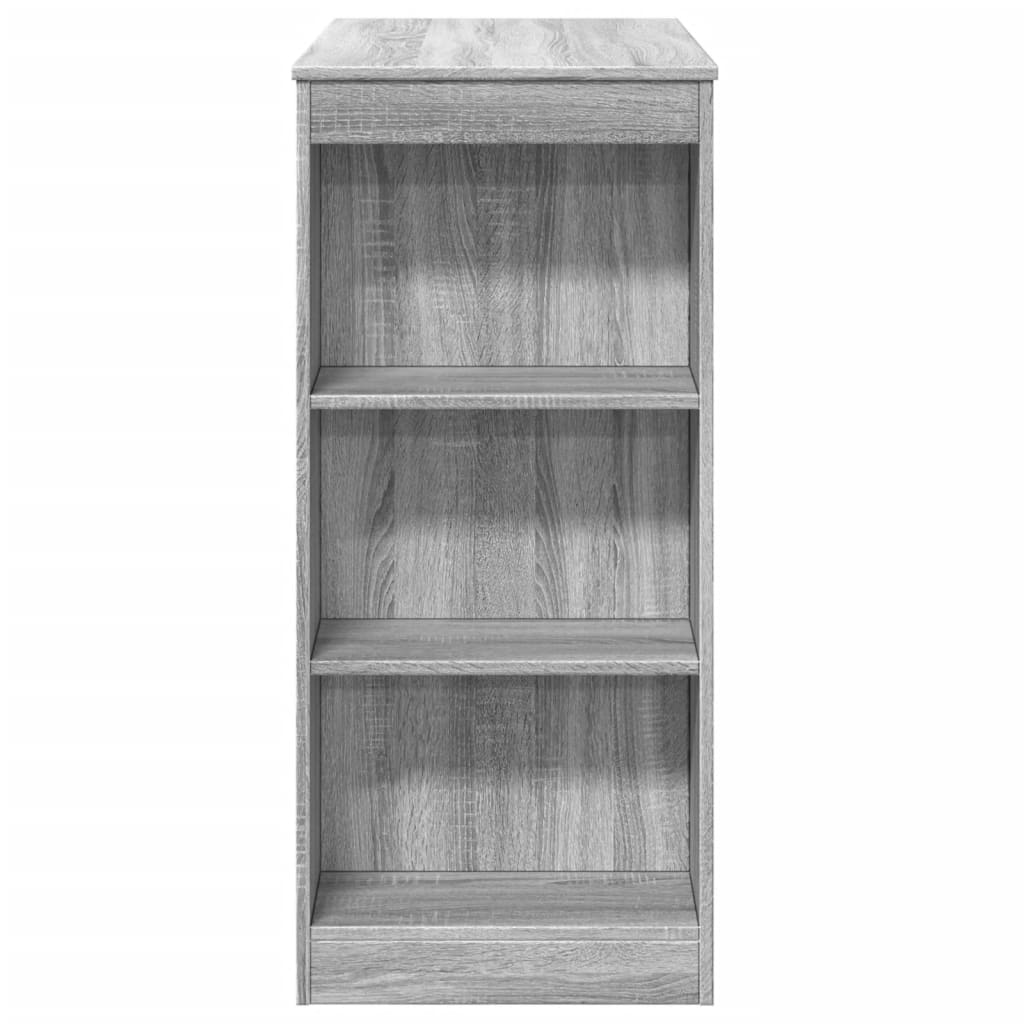 Table de bar avec étagères sonoma gris bois d'ingénierie - XIOS