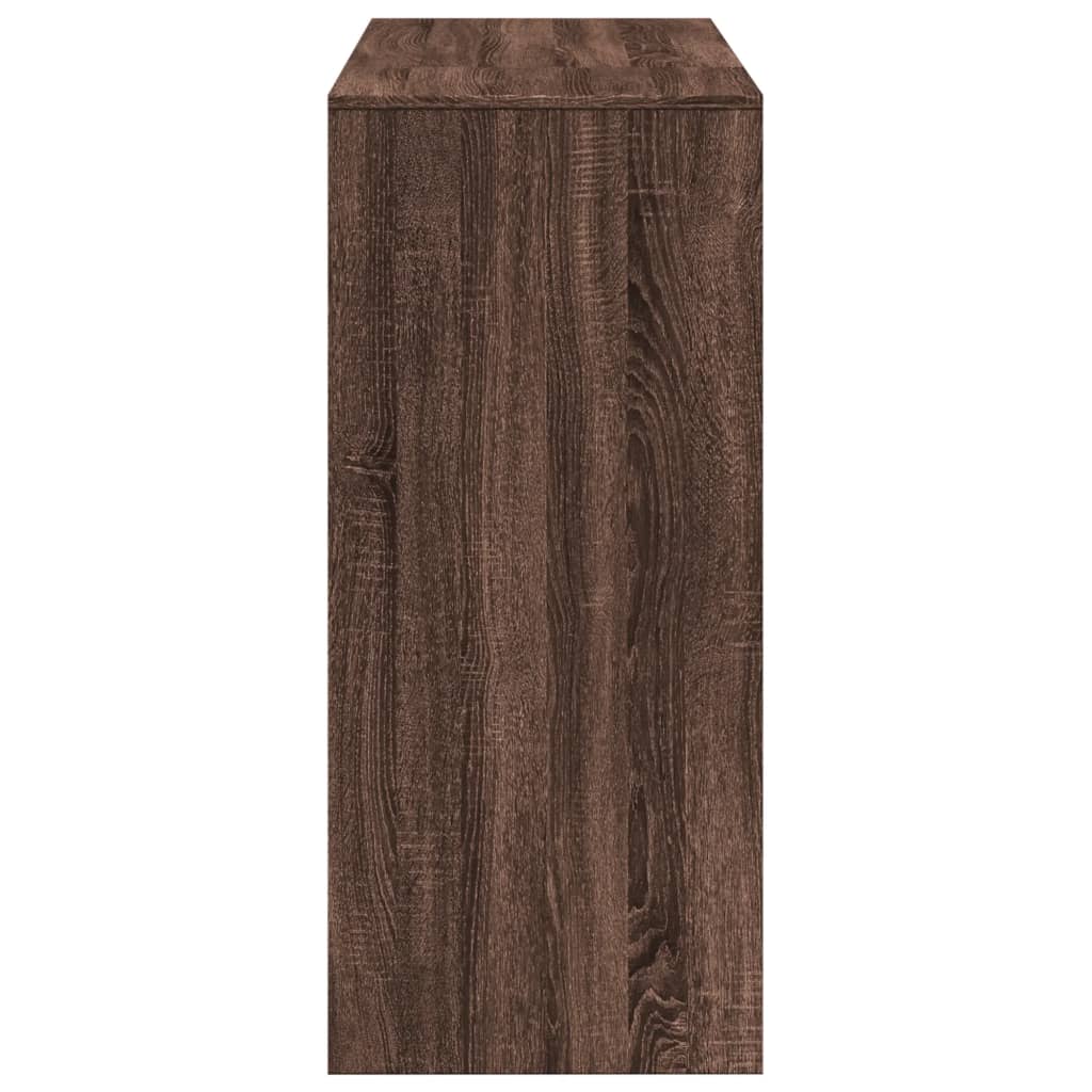 Table de bar avec étagère chêne marron bois d'ingénierie - XIOS