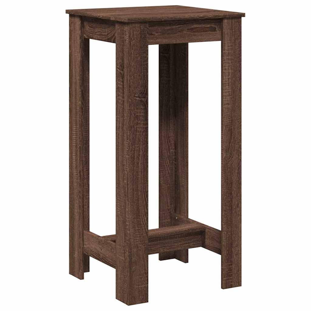 Table de bar chêne marron 51x50x103,5 cm bois d'ingénierie - XIOS