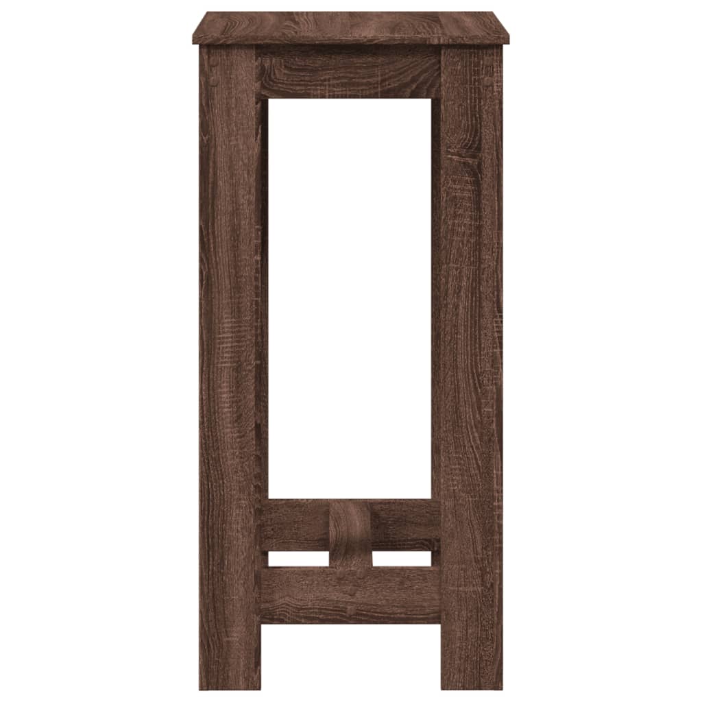 Table de bar chêne marron 51x50x103,5 cm bois d'ingénierie - XIOS