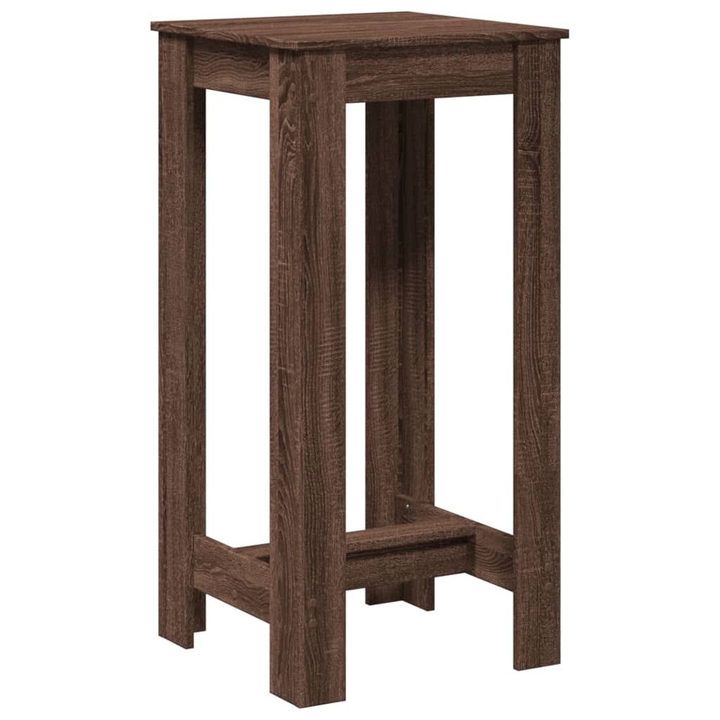 Table de bar chêne marron 51x50x103,5 cm bois d'ingénierie - XIOS