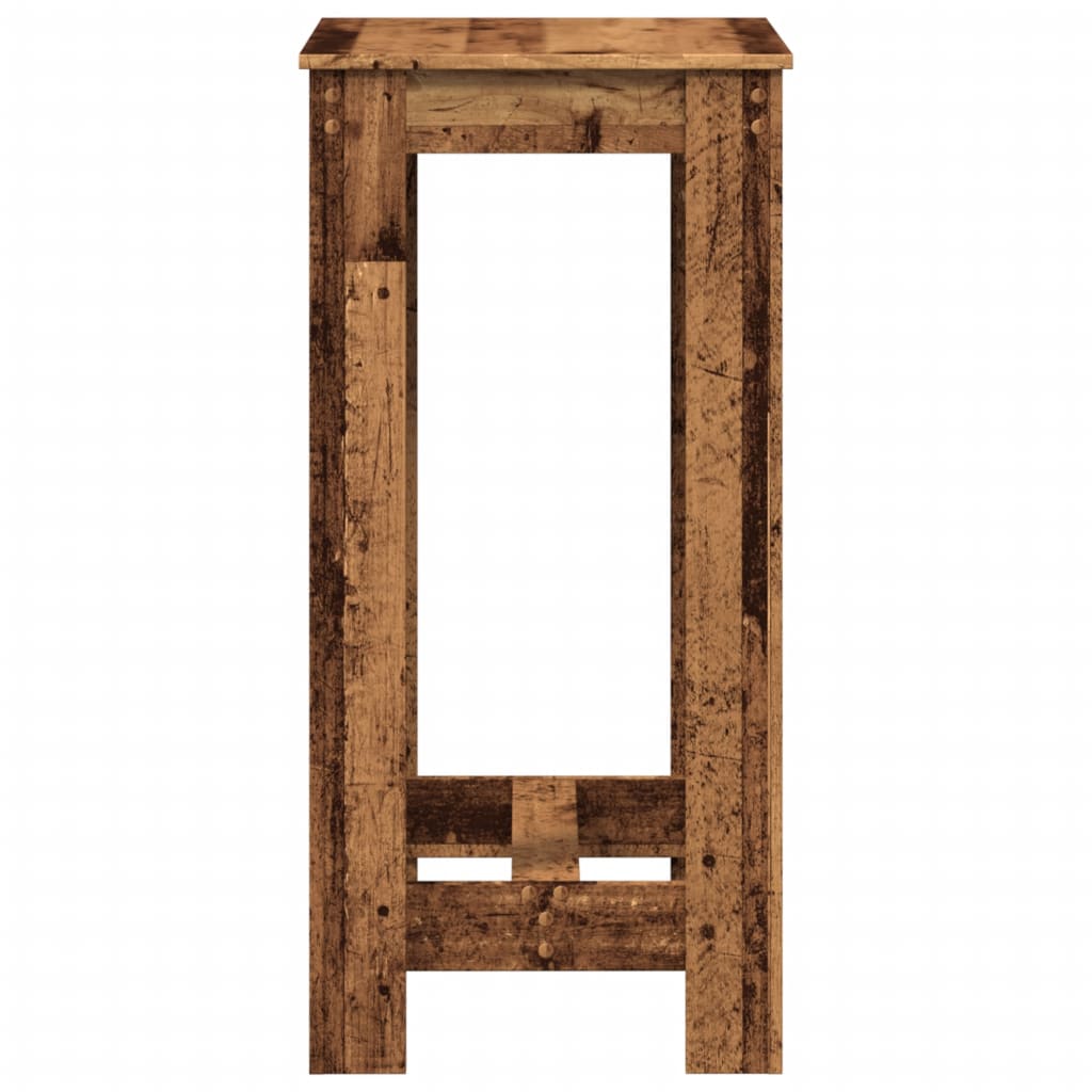 Table de bar vieux bois 51x50x103,5 cm bois d'ingénierie - XIOS