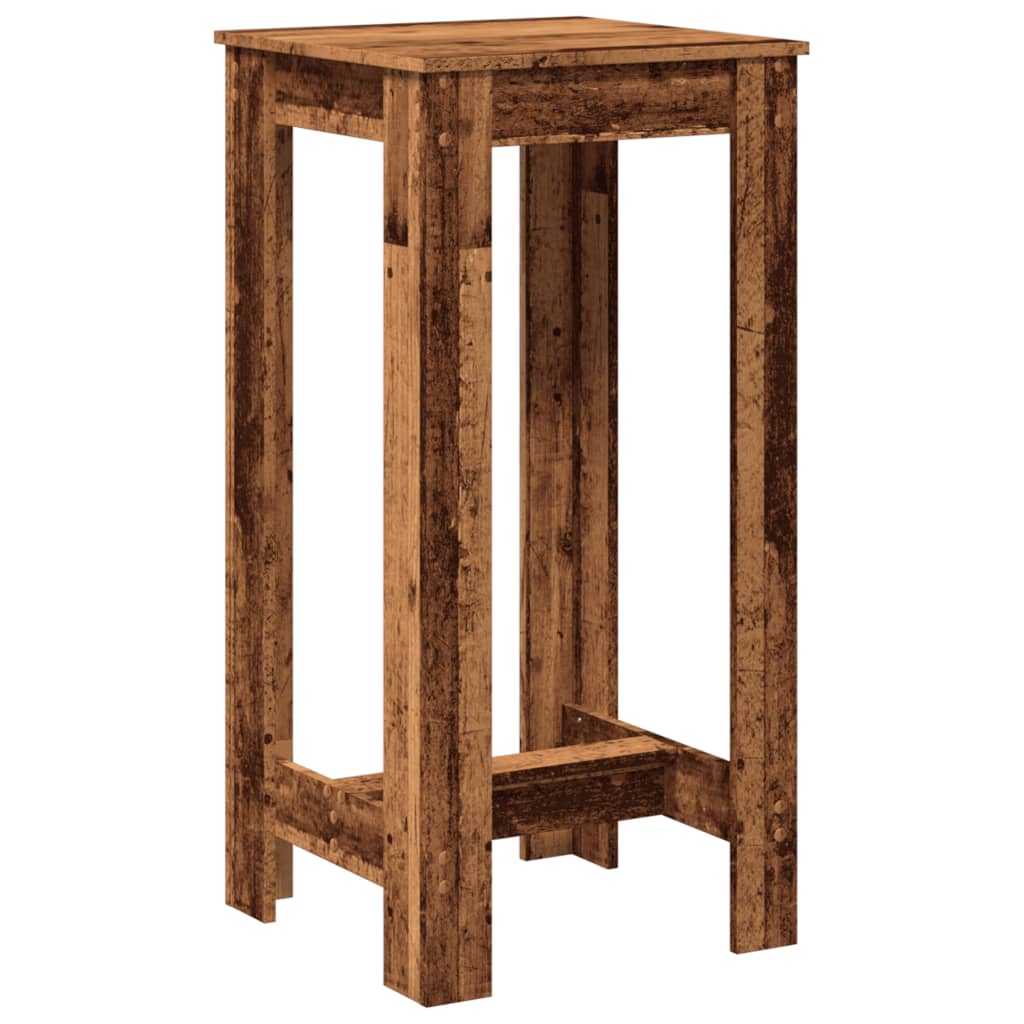 Table de bar vieux bois 51x50x103,5 cm bois d'ingénierie - XIOS