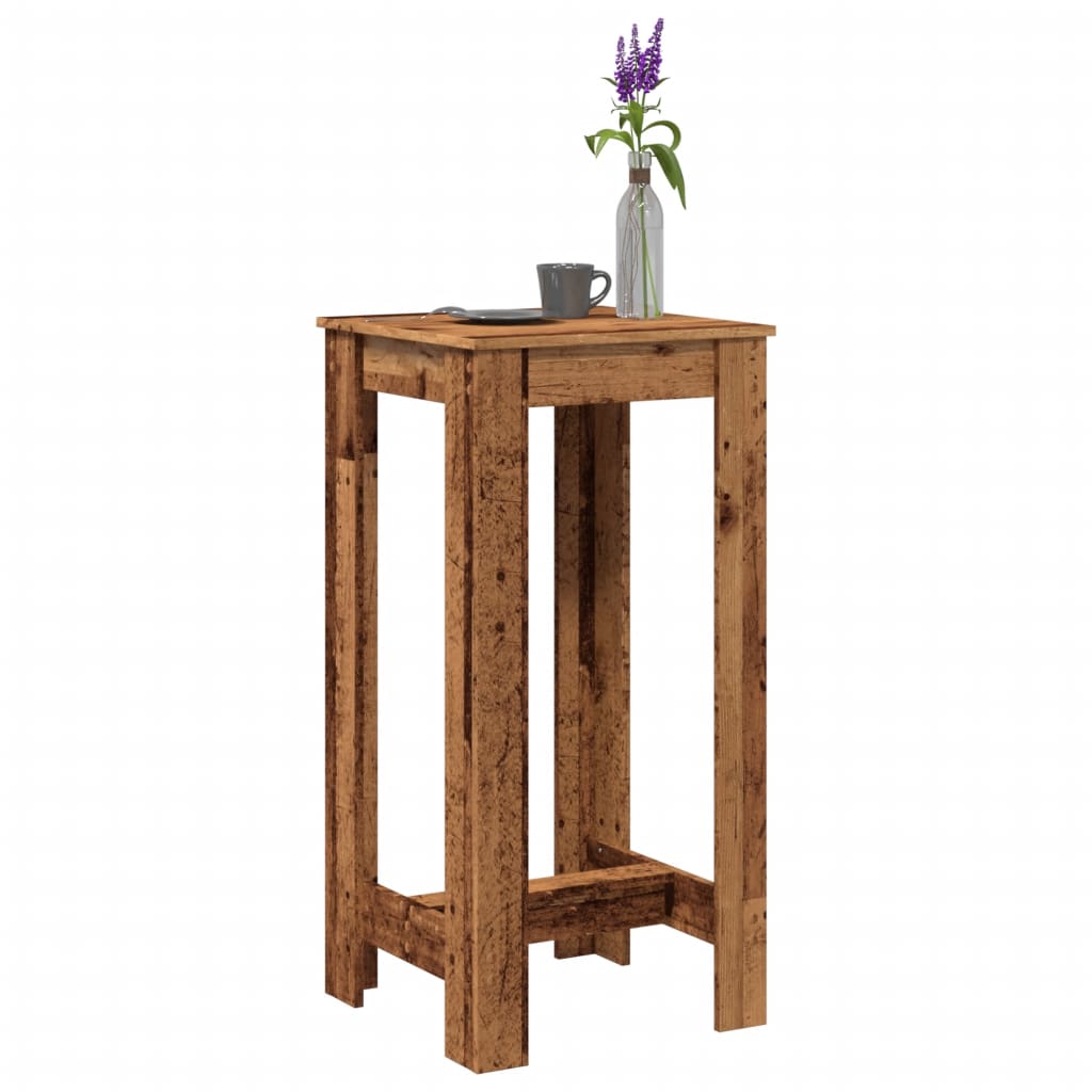 Table de bar vieux bois 51x50x103,5 cm bois d'ingénierie - XIOS