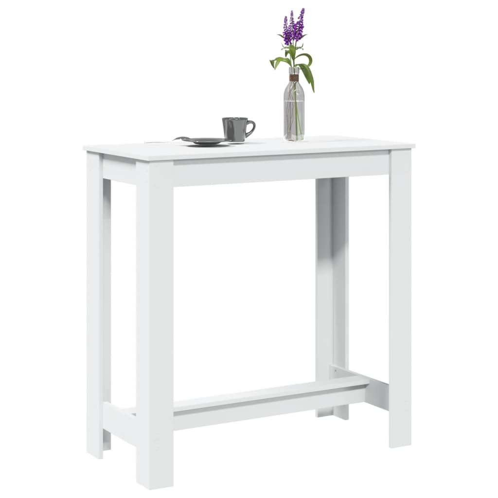 Table de bar blanc 102x50x103,5 cm bois d'ingénierie - XIOS