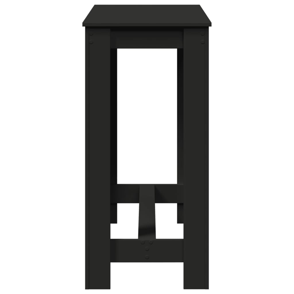 Table de bar noir 102x50x103,5 cm bois d'ingénierie - XIOS