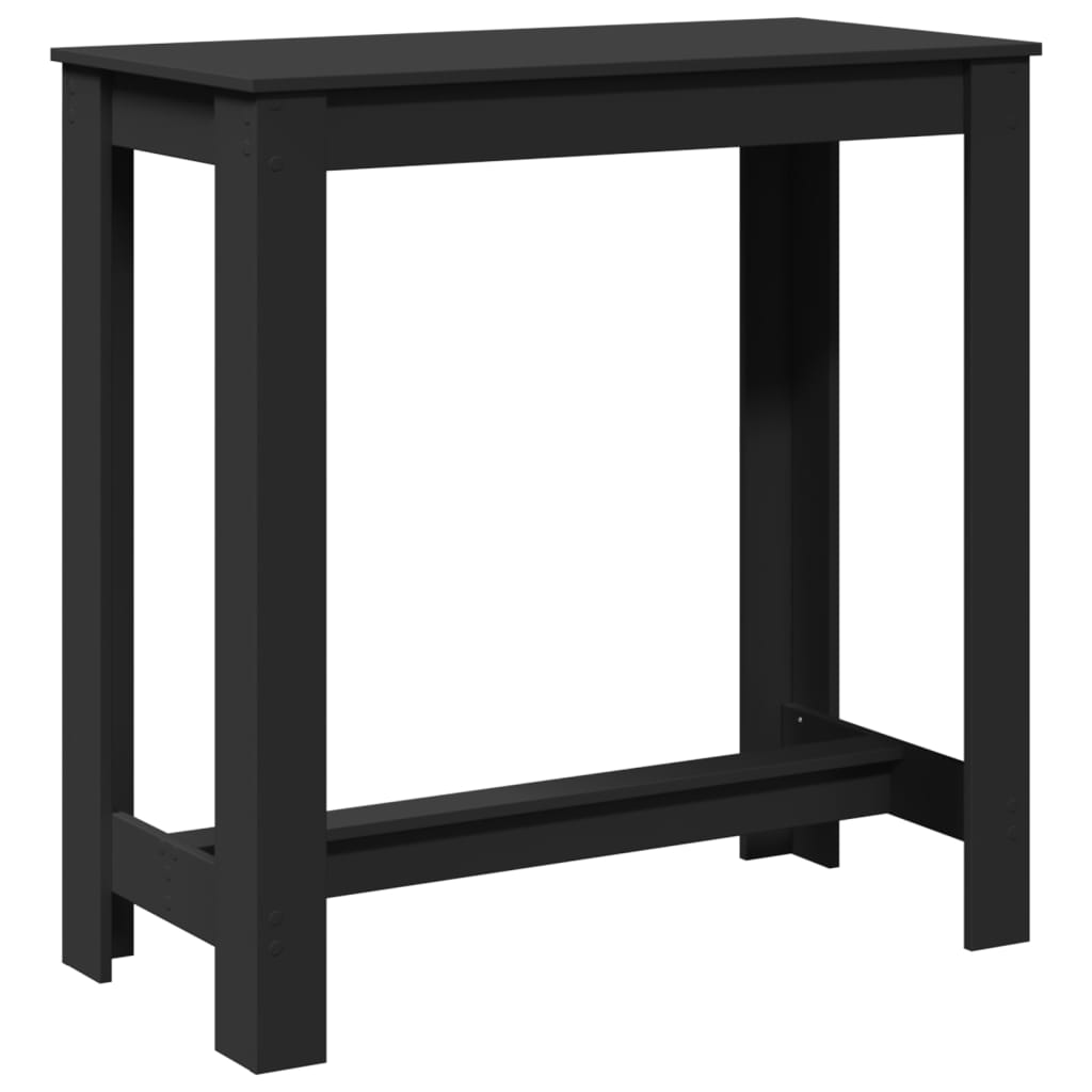 Table de bar noir 102x50x103,5 cm bois d'ingénierie - XIOS