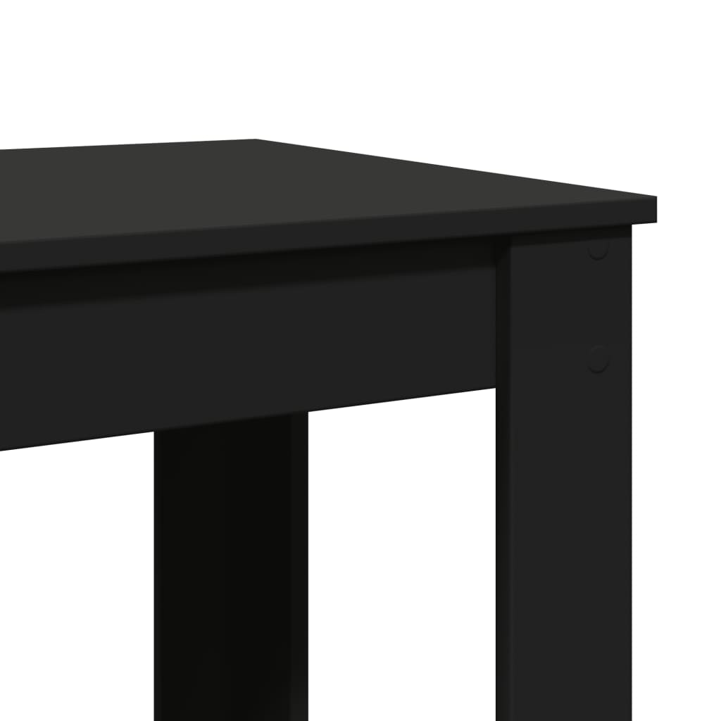 Table de bar noir 102x50x103,5 cm bois d'ingénierie
