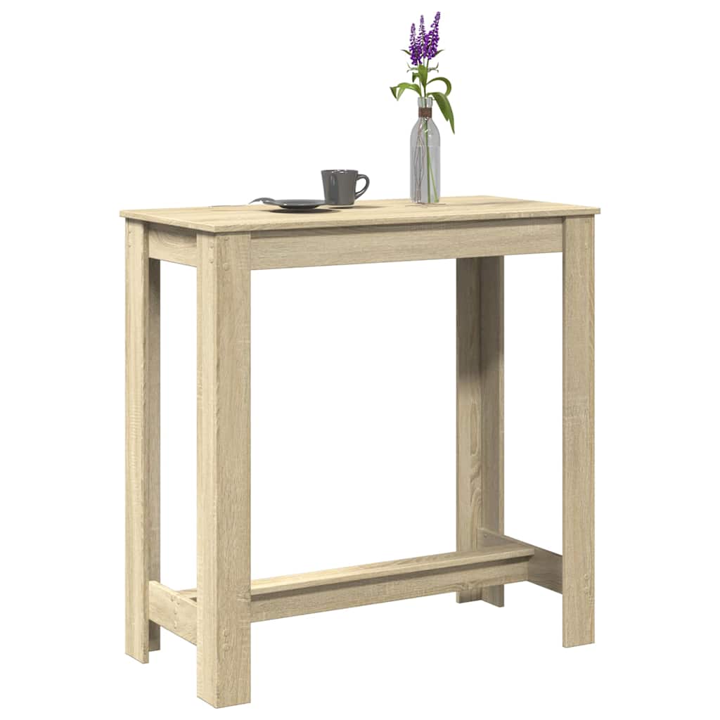Table de bar chêne sonoma 102x50x103,5 cm bois d'ingénierie - XIOS