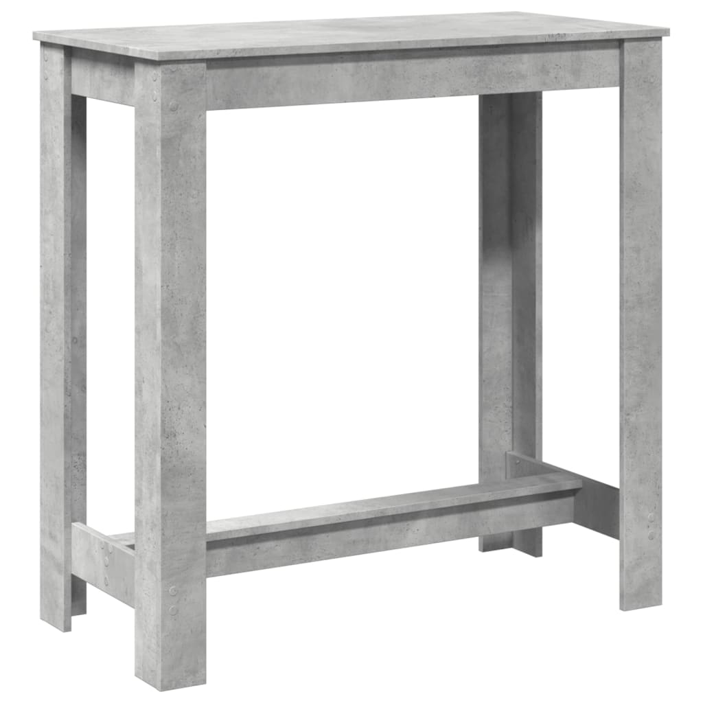 Table de bar gris béton 102x50x103,5 cm bois d'ingénierie - XIOS