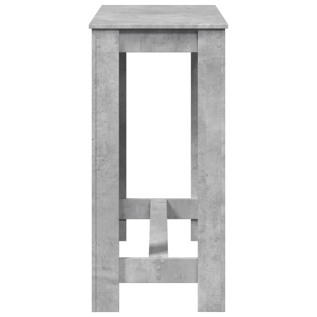 Table de bar gris béton 102x50x103,5 cm bois d'ingénierie - XIOS