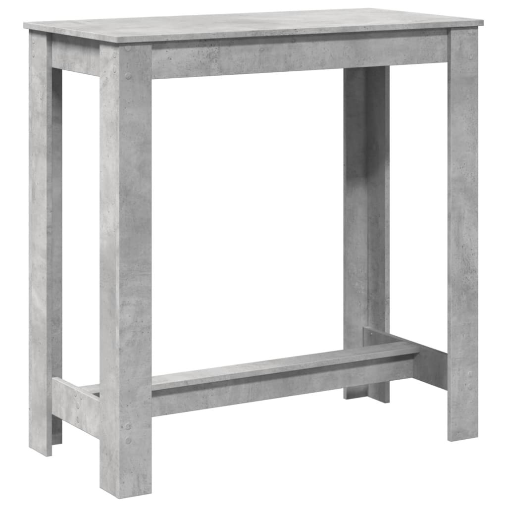 Table de bar gris béton 102x50x103,5 cm bois d'ingénierie - XIOS