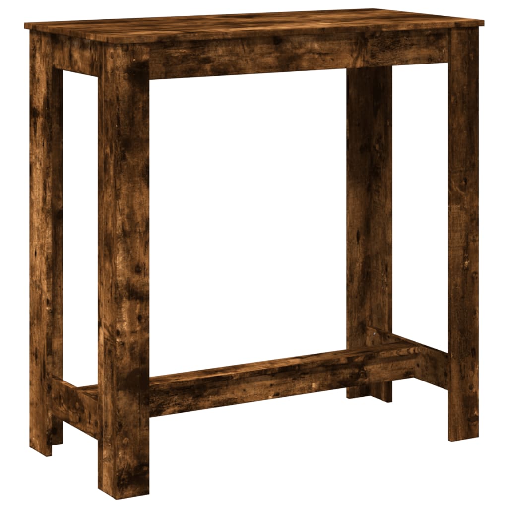 Table de bar chêne fumé 102x50x103,5 cm bois d'ingénierie - XIOS