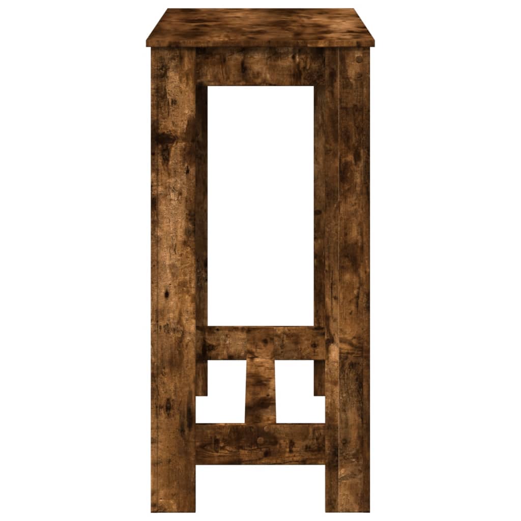 Table de bar chêne fumé 102x50x103,5 cm bois d'ingénierie - XIOS