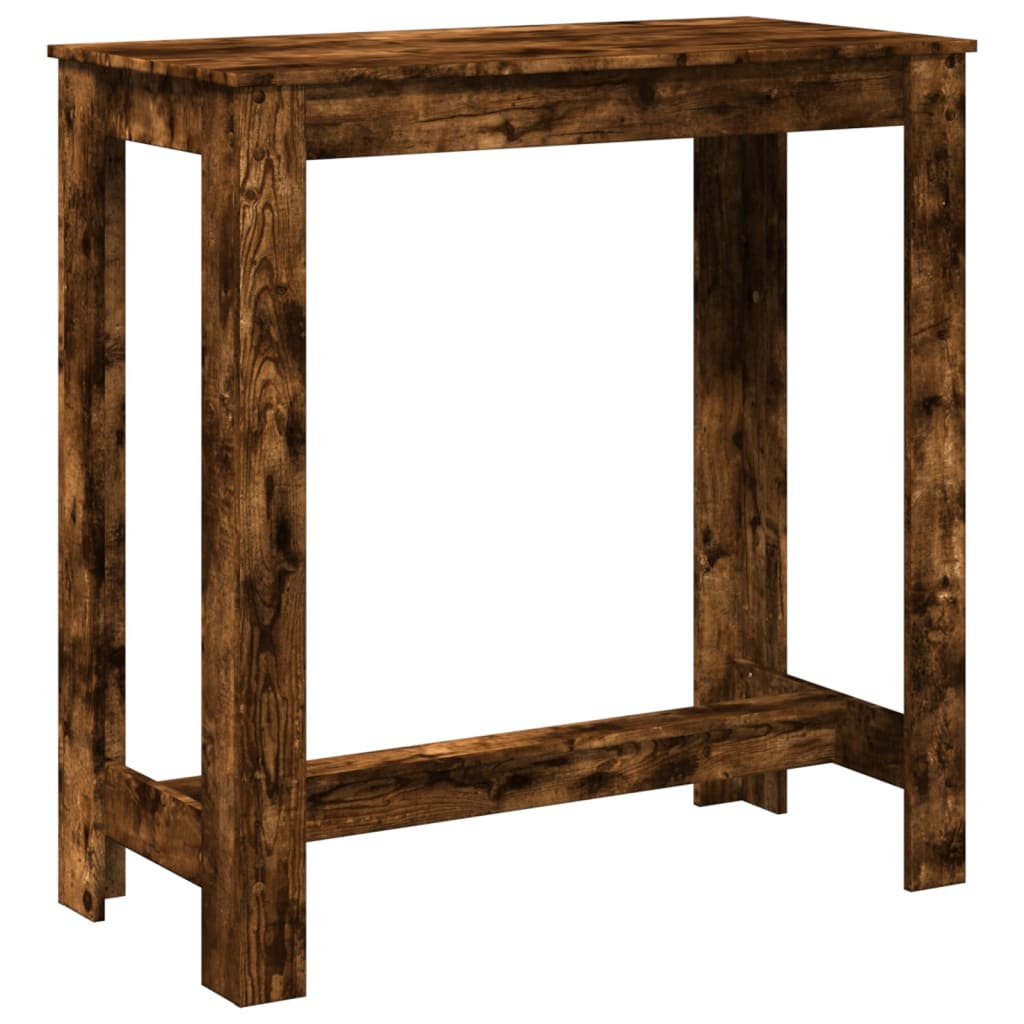 Table de bar chêne fumé 102x50x103,5 cm bois d'ingénierie - XIOS