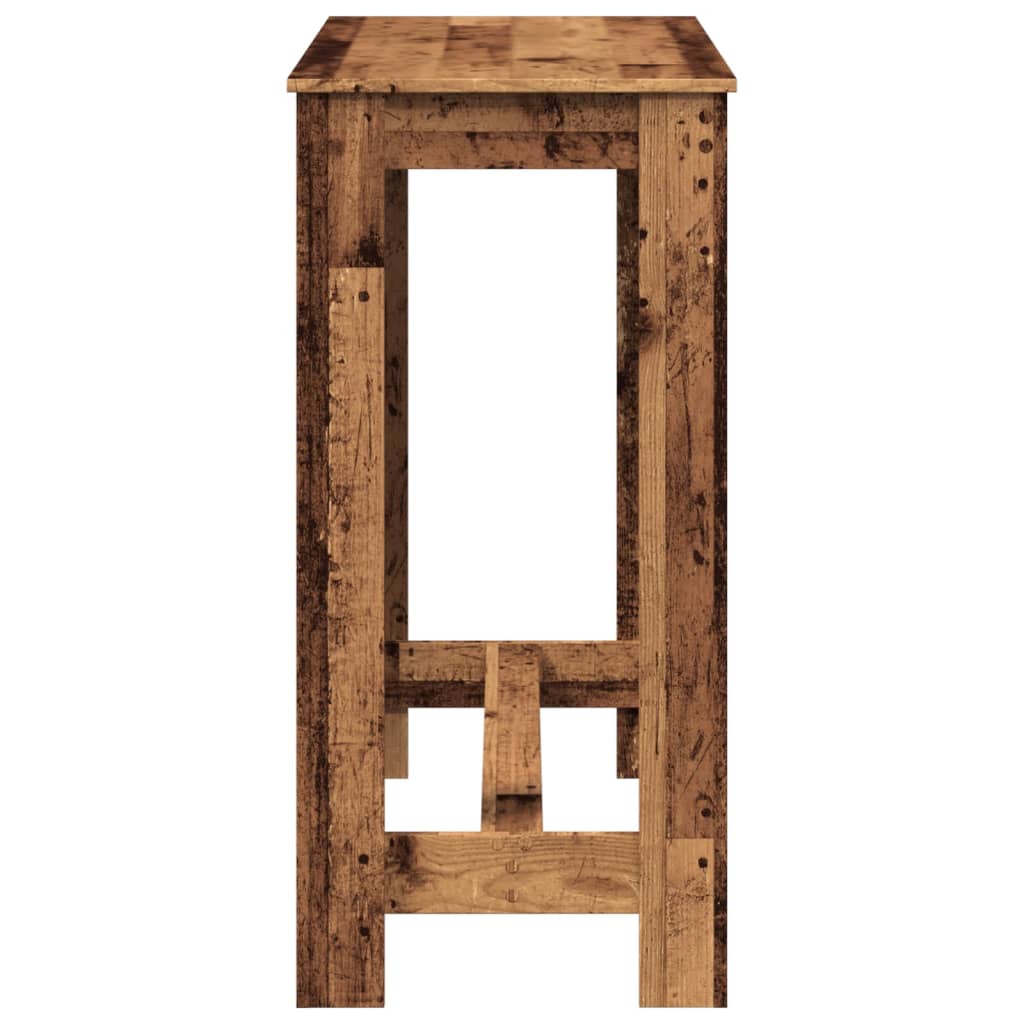 Table de bar vieux bois 102x50x103,5 cm bois d'ingénierie - XIOS