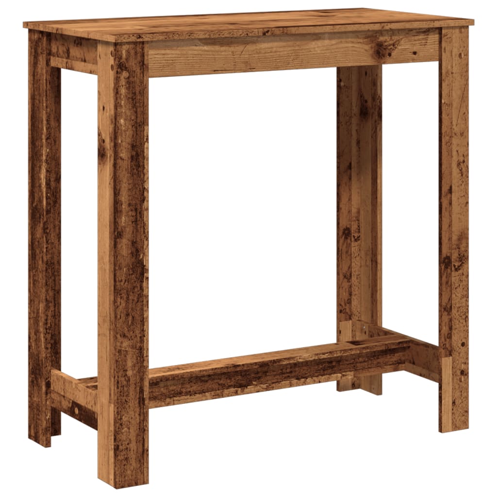 Table de bar vieux bois 102x50x103,5 cm bois d'ingénierie - XIOS