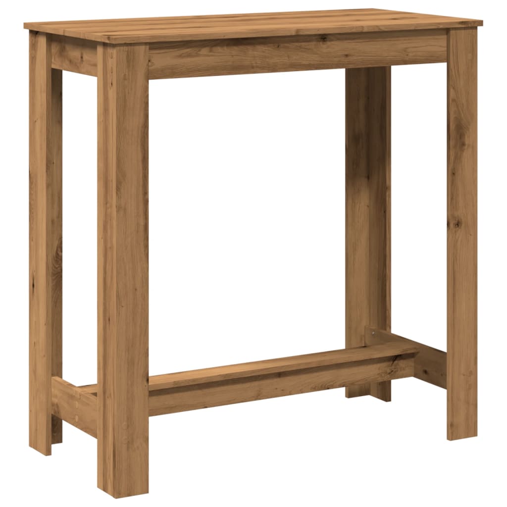 Table de bar chêne artisanal 102x50x103,5 cm bois d'ingénierie - XIOS