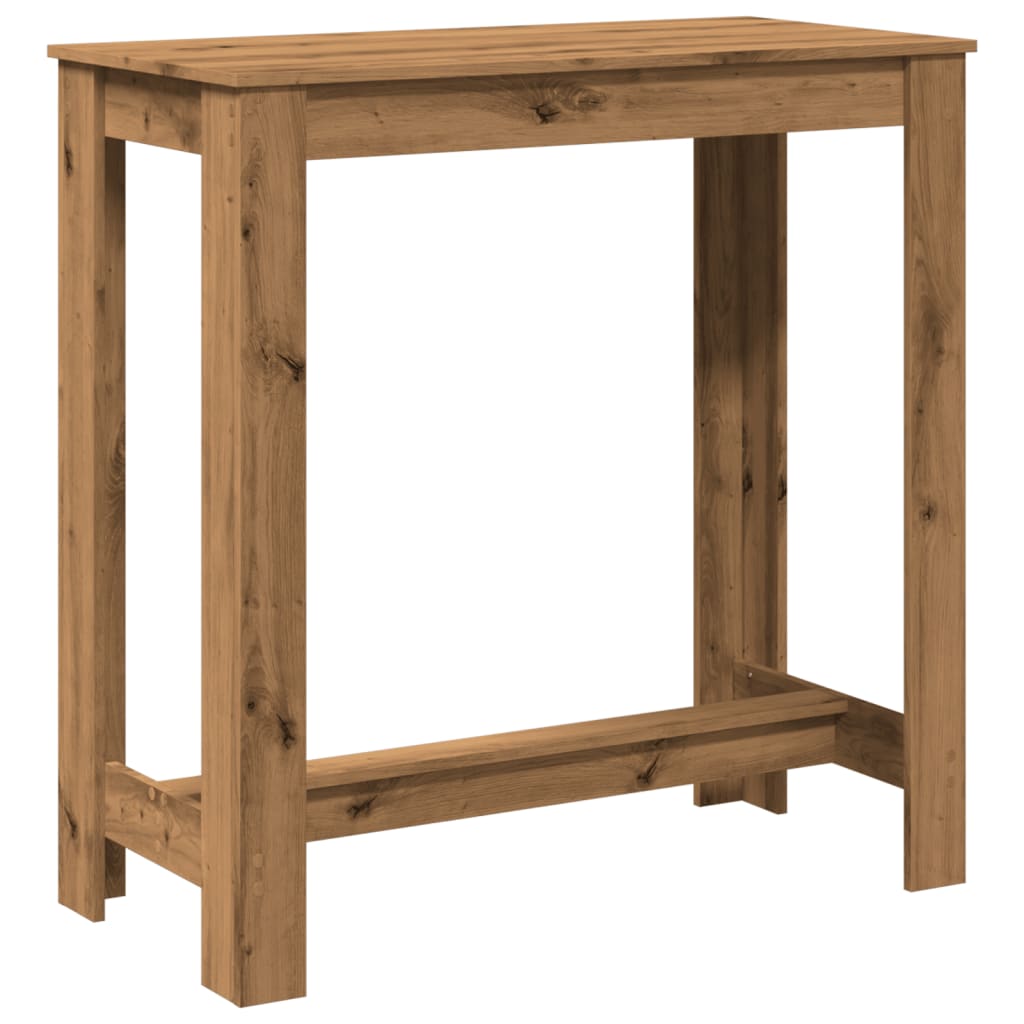 Table de bar chêne artisanal 102x50x103,5 cm bois d'ingénierie - XIOS