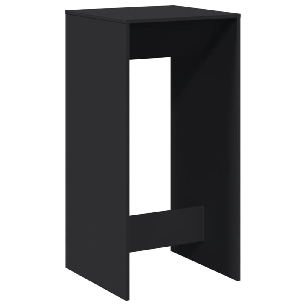 Table de bar noir 51x50x103,5 cm bois d'ingénierie - XIOS