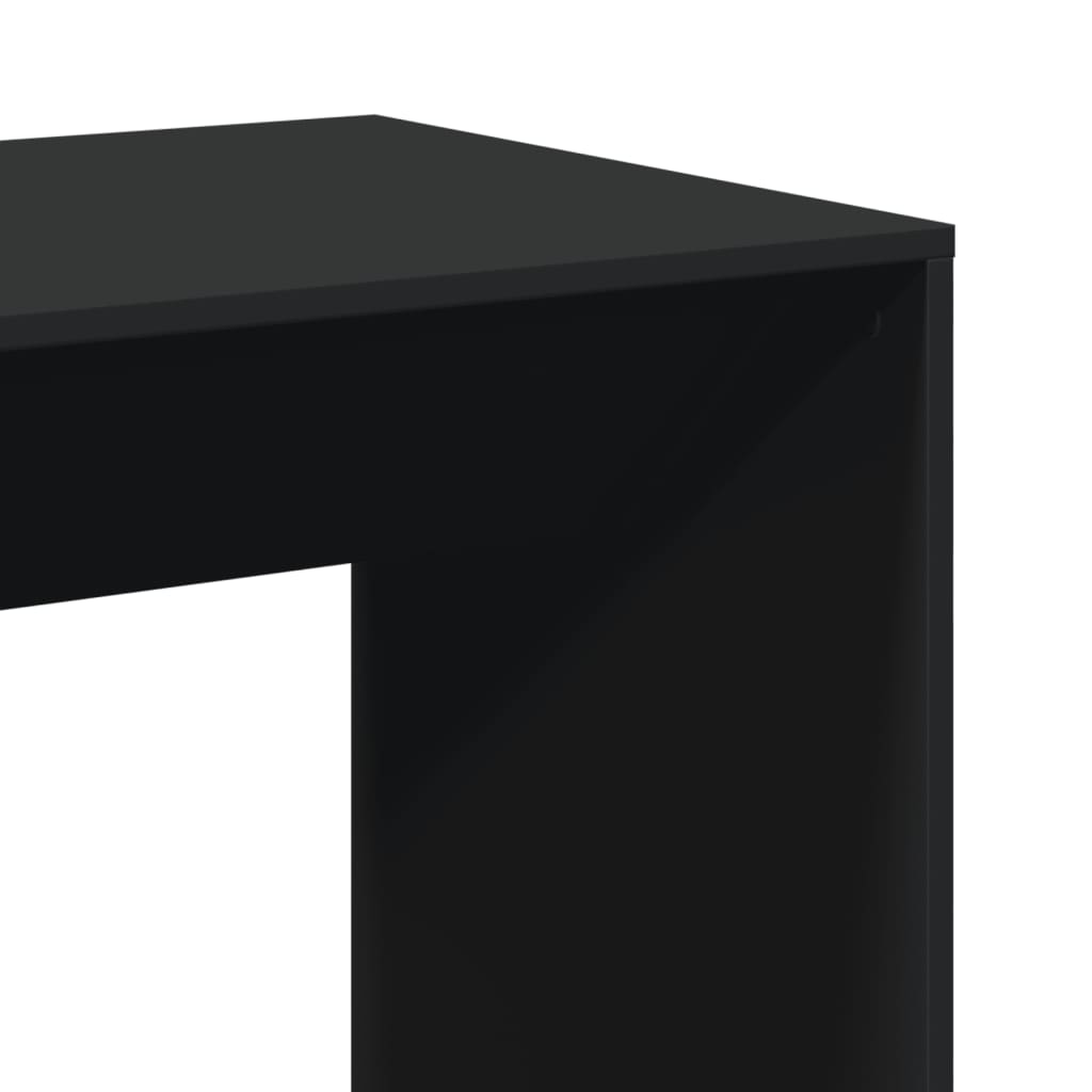 Table de bar noir 51x50x103,5 cm bois d'ingénierie - XIOS