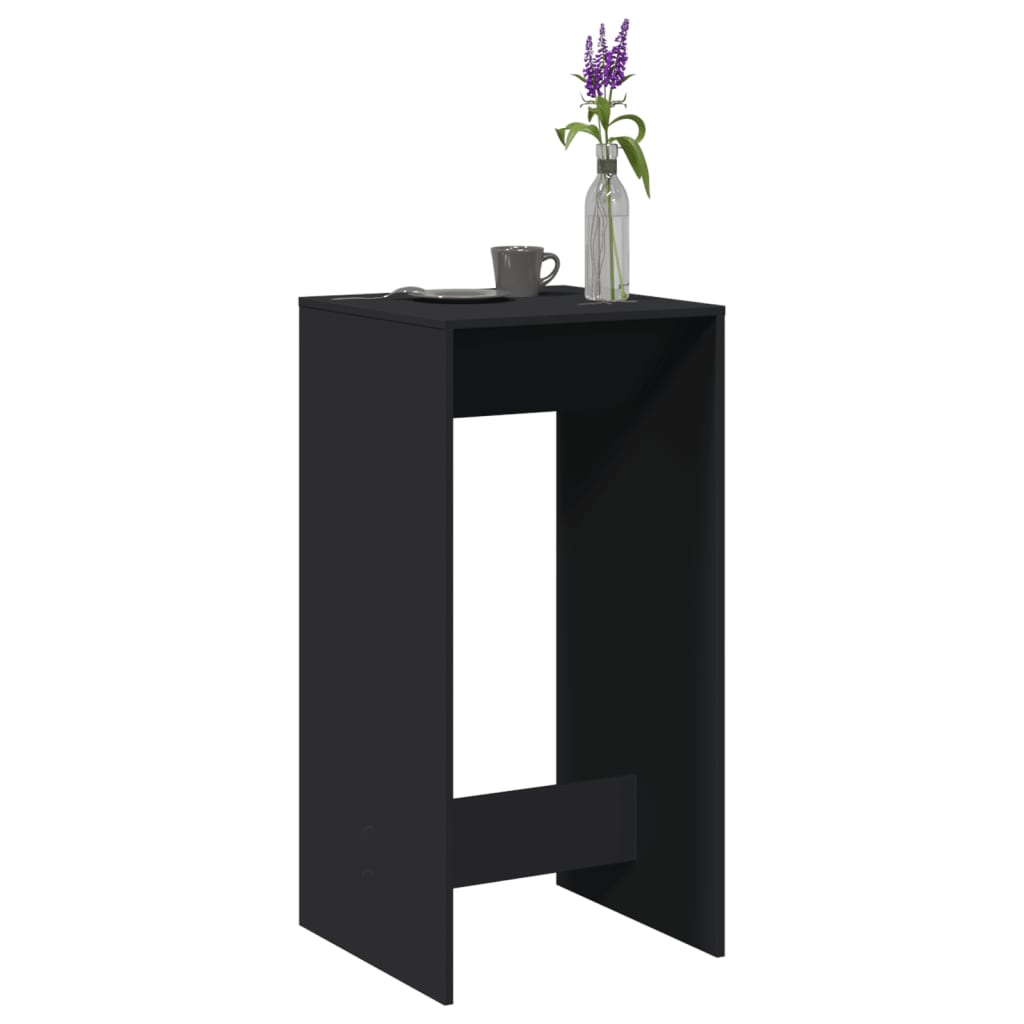 Table de bar noir 51x50x103,5 cm bois d'ingénierie - XIOS