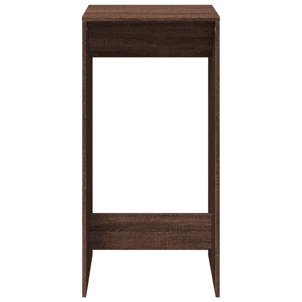 Table de bar chêne marron 51x50x103,5 cm bois d'ingénierie