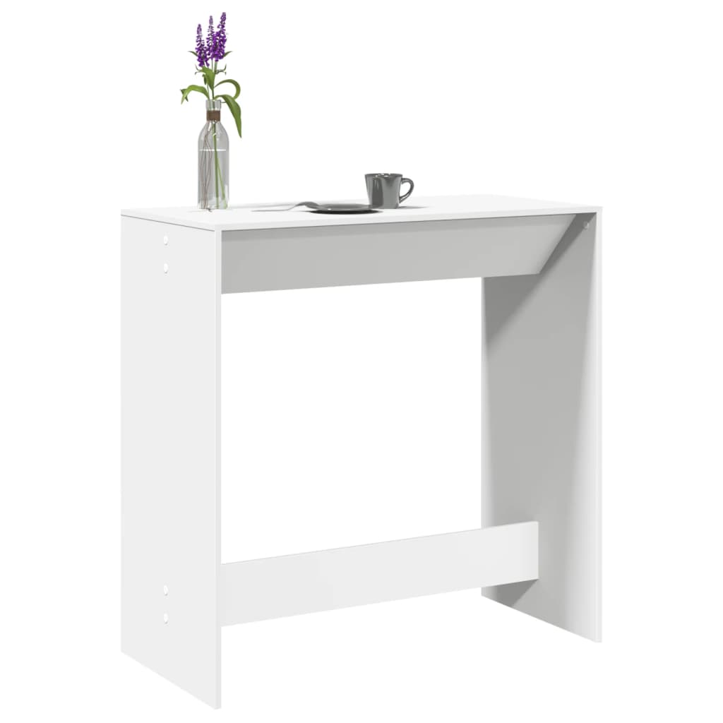 Table de bar blanc 102x50x103,5 cm bois d'ingénierie - XIOS